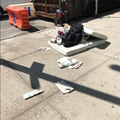 Trash near Edward Corsi Houses, East 116th Street, East Harlem, Manhattan, Manhattan Community Board 11, New York County, New York City, New York, 10029, USA