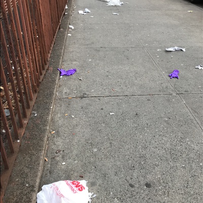 Trash near 36 East 119th Street, New York City