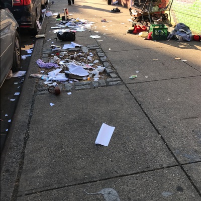 Trash near 175 East 120th Street, New York City