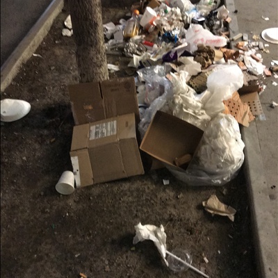 Trash near 2149 3rd Avenue, New York City