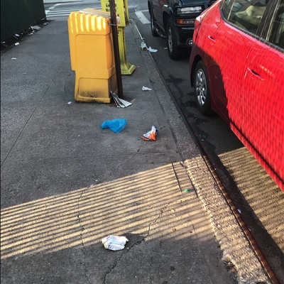 Trash near 111 East 118th Street, New York City