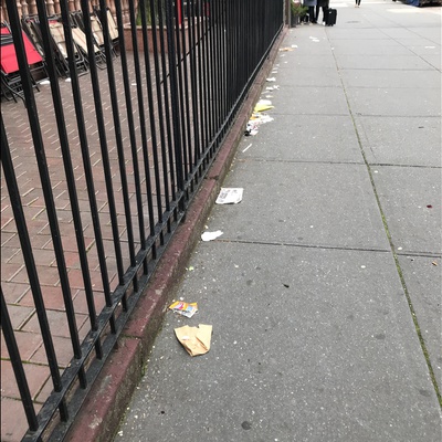 Trash near Malcolm X Boulevard & West 122nd Street, Malcolm X Boulevard, Harlem, Manhattan, Manhattan Community Board 10, New York County, New York City, New York, 10037, USA
