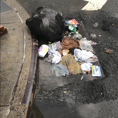 Trash near 2162 3rd Avenue, New York City