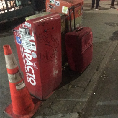 Trash near Napolitano Pharmacy, Metropolitan Avenue, Williamsburg, Kings County, New York City, New York, 11211, USA